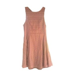 Monteau Dark Pink Sleeveless Lace Mini Dress Size: XL